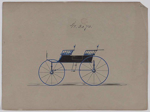 Design for 4 seat Phaeton, no top, no. 3570