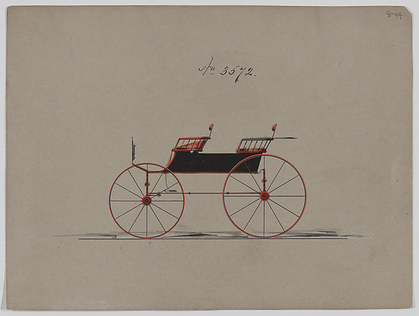 Design for 4 seat Phaeton, no top, no. 3572