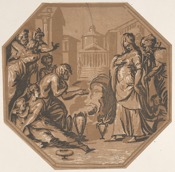 People paying homage to Psyche's beauty