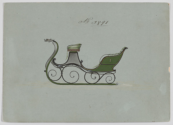 Design for 2 Seat Sleigh, no. 3891