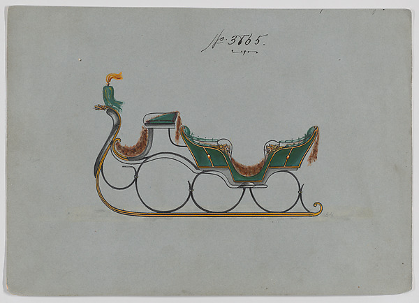 Design for Vis-a-Vis Sleigh, no. 3865