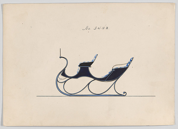 Design for Round Bottom Victoria Sleigh, no. 3482 by Brewster & Co., The Metropolitan Museum of Art