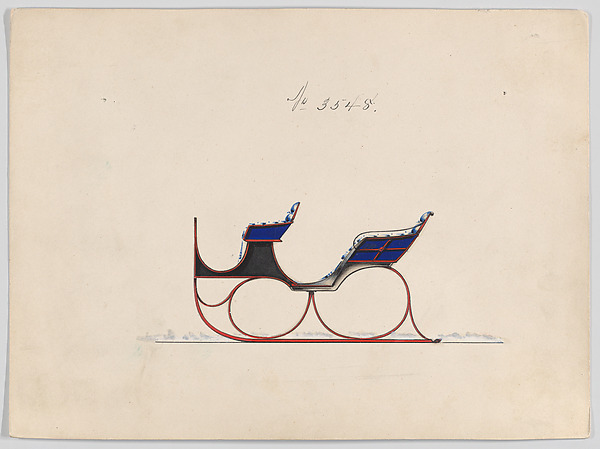 Design for 2 Seat Victoria Sleigh, no. 3548
