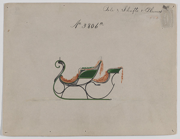 Design for Rumble Sleigh, no. 3806a