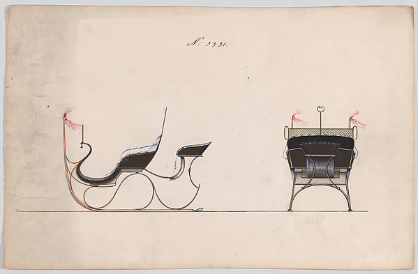 Design for Rumble Sleigh, no. 3331 by Brewster & Co., The Metropolitan Museum of Art