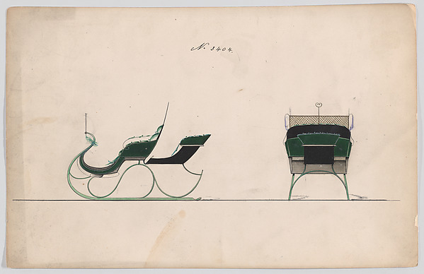 Design for Rumble Sleigh, no. 3404 by Brewster & Co., The Metropolitan Museum of Art