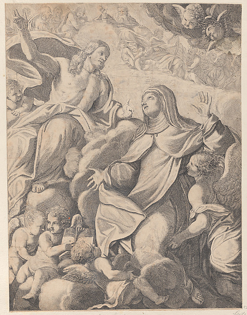 Christ receiving the Virgin in heaven by Carlo Antonio Forti