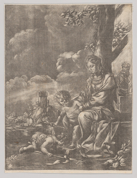 The Holy Family with the infant Saint John kissing Christ's feet by Anonymous