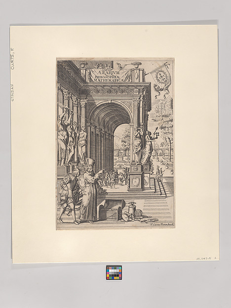 Frontispiece of "Aerarium Philosophiae Mathematicae" by Mario Bettini