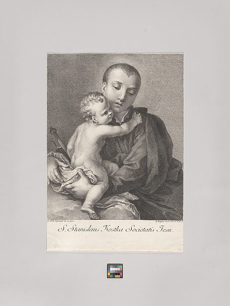 Saint Stanislaus Kostka holding the Christ child in his arms by Joseph Wagner