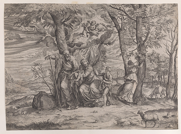 The rest on the flight into Egypt by Martino Rota