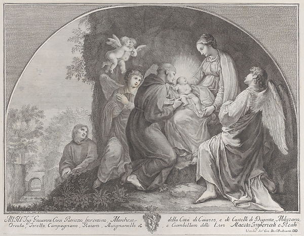 Adoration of Christ by Saint Francis by Anonymous
