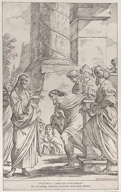 The Calling of Saint Matthew, plate 1 from "Bononiensium Pictorum Celebrioris..." by Giuseppe Maria Mitelli
