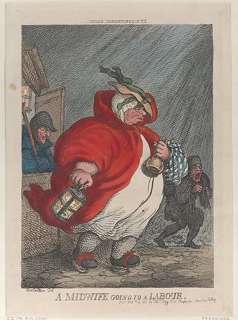A Midwife Going to a Labour