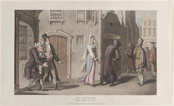 At Avignon, First Sight of Clara, from "Journal of Sentimental Travels in the Southern Provinces of France, Shortly Before the Revolution"