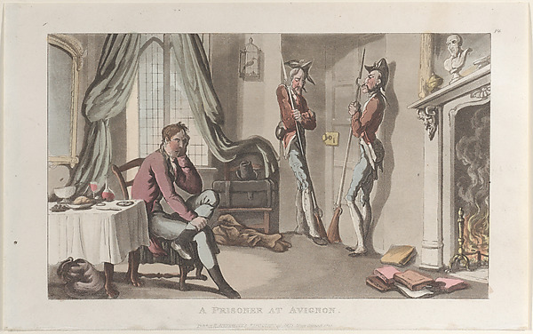 A Prisoner at Avignon, from "Journal of Sentimental Travels in the Southern Provinces of France, Shortly Before the Revolution"