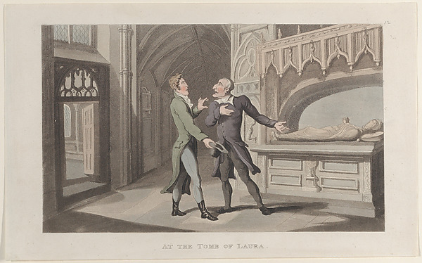 At the Tomb of Laura, from "Journal of Sentimental Travels in the Southern Provinces of France, Shortly Before the Revolution"