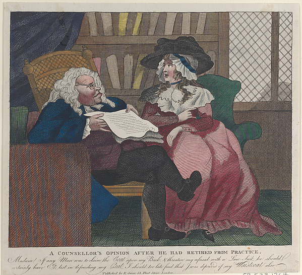 A Counselor's Opinion After He Had Retired From Practice – The Legal Consultation by Thomas Rowlandson, The Metropolitan Museum of Art