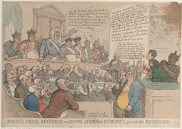 Boney's Trial Sentence and Dying Speech, or Europe's Injuries Revenged