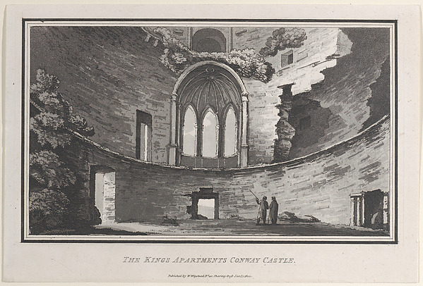 The Kings Apartments Conway Castle, from "Remarks on a Tour to North and South Wales, in the year 1797" by John Hill, The Metropolitan Museum of Art