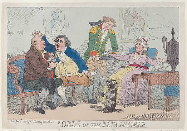 Lords of the Bedchamber — Samuel House · Charles James Fox · William Humphrey · Thomas Rowlandson · Georgiana, Duchess of Devonshire