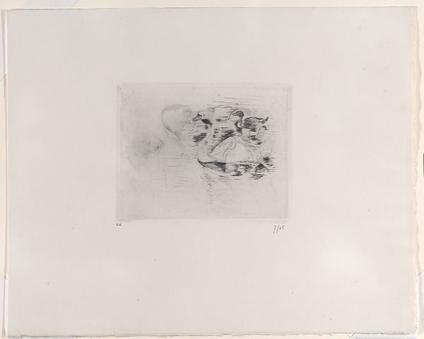 Swan and Duck, with Portraits of Julie