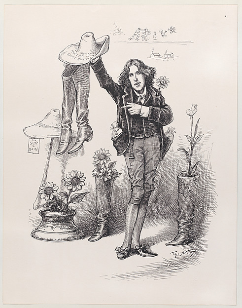 Wilde on Us. Something To "Live Up" To in America (published in "Harper's Bazar," June 10, 1882) by Thomas Nast, The Metropolitan Museum of Art