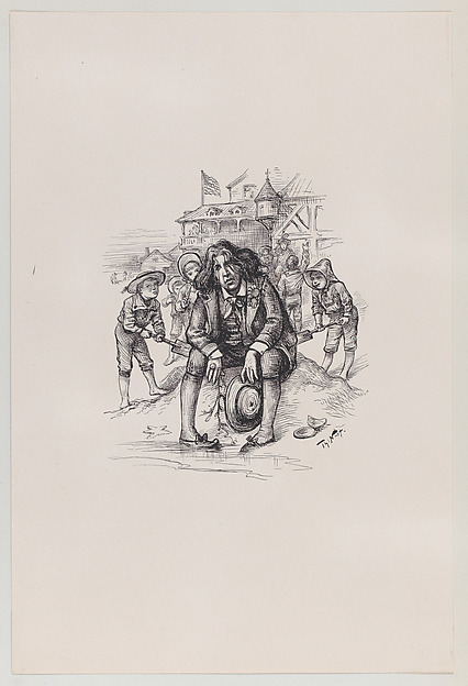 Oscar at the Sea-Shore (published in "Harper's Bazar," August 26, 1882) by Thomas Nast, The Metropolitan Museum of Art