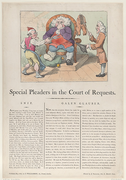 Special Pleaders in the Court of Requests