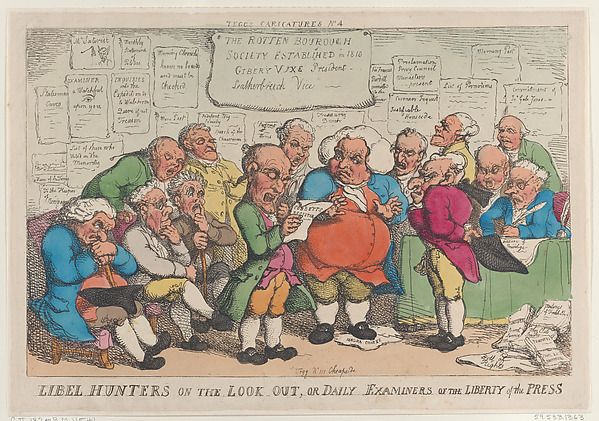 Libel Hunters on the Lookout, or Daily Examiners of the Liberty Press