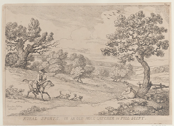 Rural Sports, or an Old Mole Catcher in Full Scent