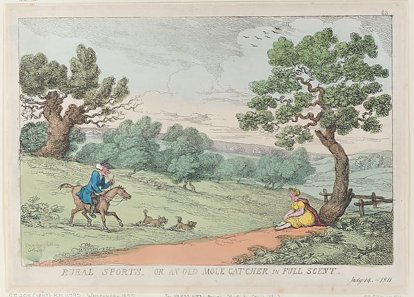 Rural Sports, or an Old Mole Catcher in Full Scent