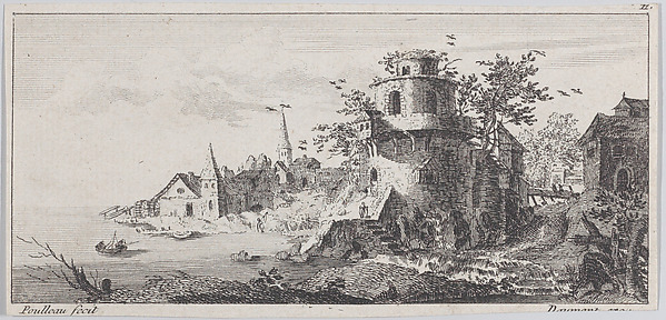 Landscape with round tower