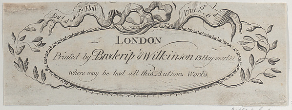 Trade card for Broderip & Wilkinson, music sellers and musical instrument makers