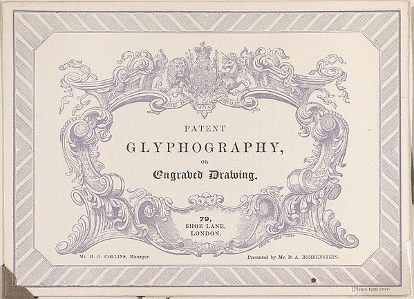 Trade card for Edward Palmer's Glyphographic Office, Glyphographic Printer