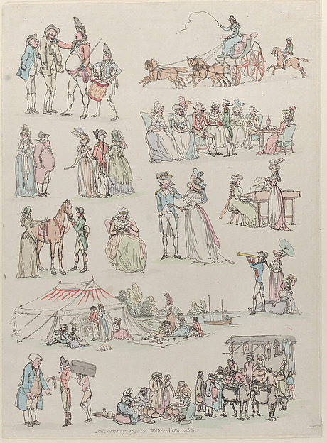Plate 7, Outlines of Figures, Landscapes and Cattle...for the Use of Learners