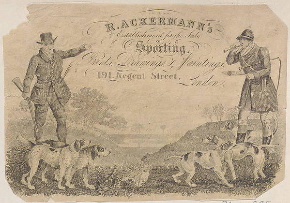 Trade Card for R. Ackermann, Printseller and Art Dealer by Anonymous, British, 19th century, The Metropolitan Museum of Art