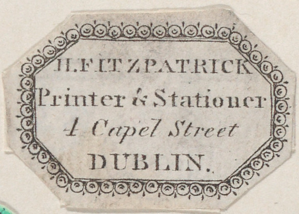 Trade Card for H. Fitzpatrick, Printer and Stationer