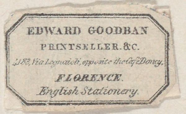 Trade Card for Edward Goodban, Printseller
