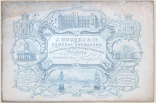 Trade Card for J. Hughes & Co., Engraver