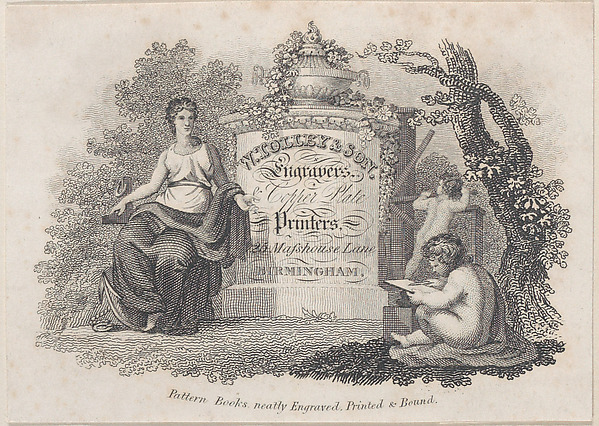 Trade Card for W. Holley & Son, Engravers and Printers