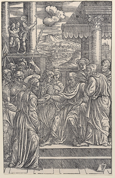 Christ before Pilate, from a series of sixteen prints of the Passion of Christ by Anonymous, Italian, 16th century