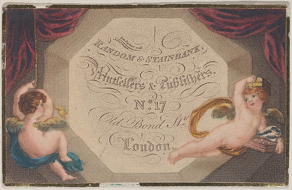 Trade Card for Random & Stainbeck, Printsellers & Publishers