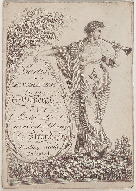 Trade Card for Curtis, Engraver by Anonymous, British, 19th century, The Metropolitan Museum of Art