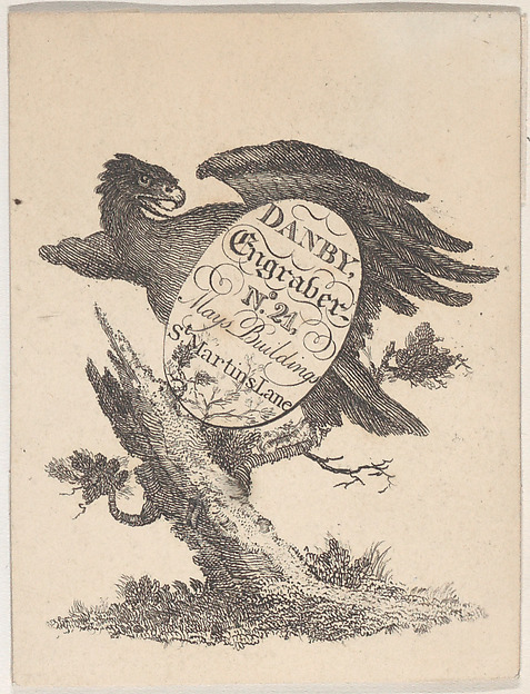 Trade Card for Danby, Engraver by Anonymous, British, 19th century, The Metropolitan Museum of Art