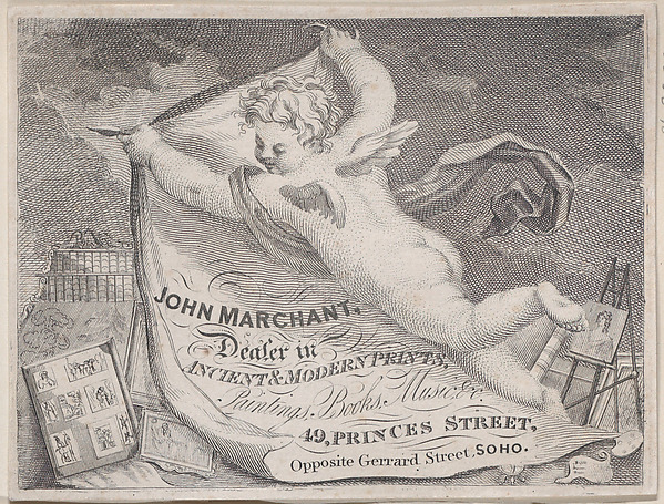Trade Card for John Marchant, Print Dealer