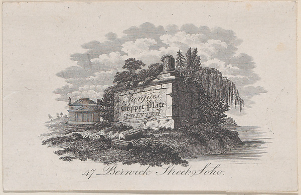 Trade Card for F.P. Fargues, Copper Plate Printer
