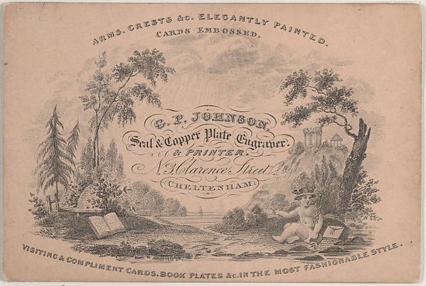 Trade Card for C.P. Johnson, Seal and Copper Plate Engraver
