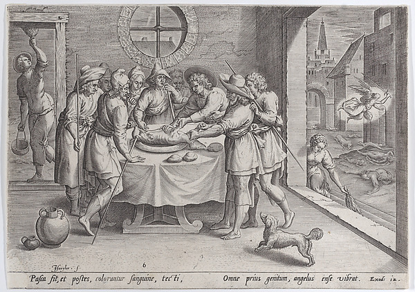 Preparation for the Passover, from "The Story of Moses, before the Exodus" by Johann Sadeler I