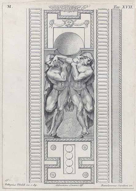 Plate 17: two nude figures wearing veils